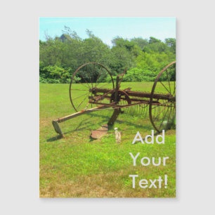 Rusty Old Farm Equipment Magnetkarte