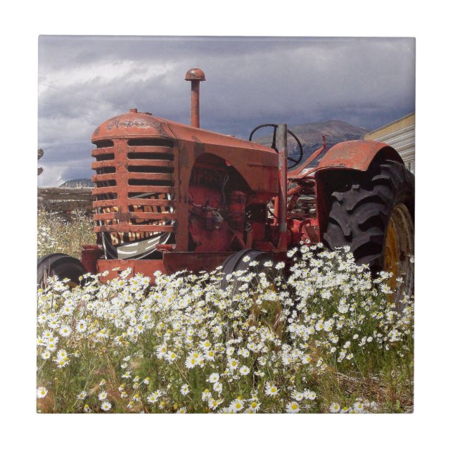 RuSTY OLD Vintag TRaCTOR Fliese (Vorderseite)