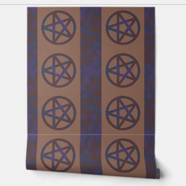 Rusty Pentagram Wallpaper Border Brown Tapete