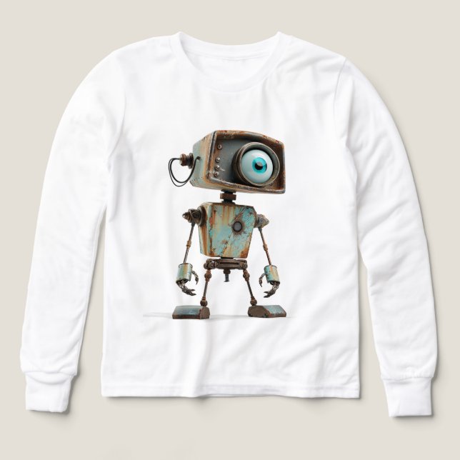 Rusty Retro Robot - Mit Augen Explorer (Design Vorderseite)