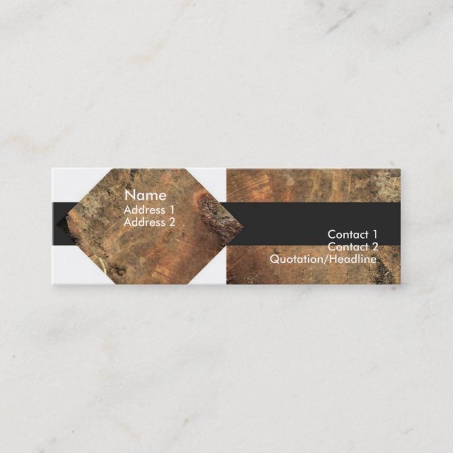 Rusty Sheet Business Card Mini Visitenkarte (Vorderseite)