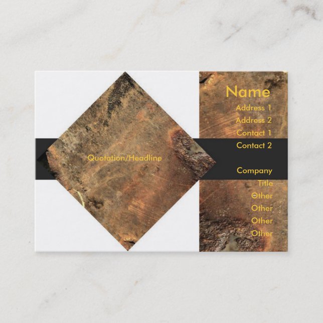 Rusty Sheet Business Card Visitenkarte (Vorderseite)