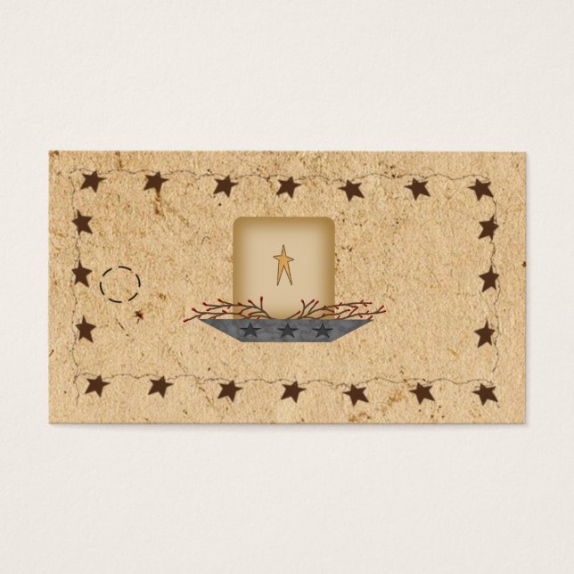 Rusty Stars & Candle Hang Tag (Vorderseite)