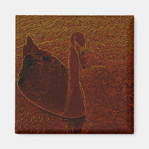 Rusty Swan Magnet