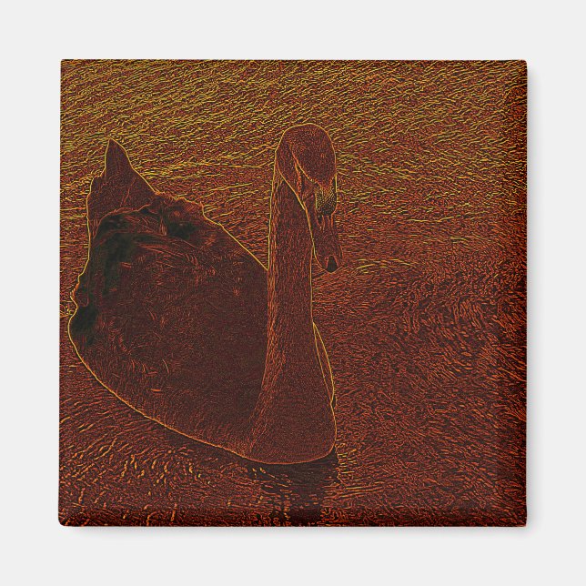 Rusty Swan Magnet (Vorne)