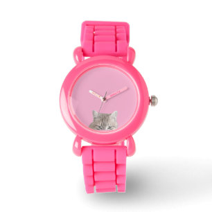 Rusty the Cat Pink Armbanduhr