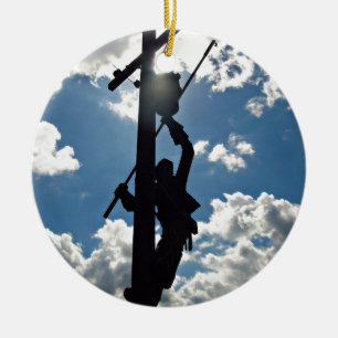 Rusty the Lineman Keramik Ornament