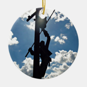 Rusty the Lineman Keramik Ornament