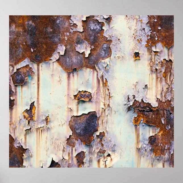 Rusty Train Wagon Peeling Paint Poster (Vorne)