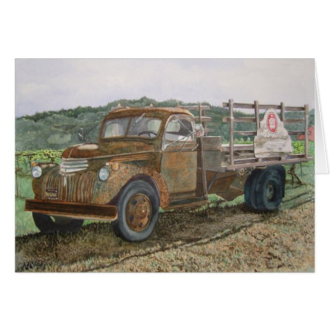 Rusty Truck Sattui Weinkeller Napa Tal (Vorderseite (Horizontal))