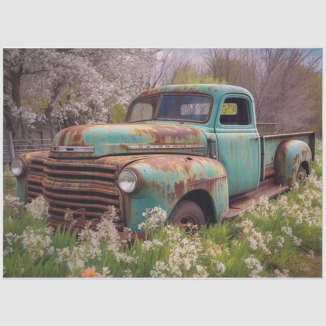 Rusty Truck Seidenpapier (Vorderseite)