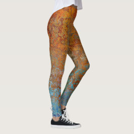 Rusty, Verdigris, Grunge Steampunk Leggings