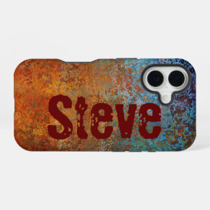 Rusty, Verdigris, Grunge Steampunk Personalisiert iPhone 16 Hülle