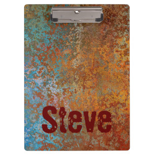 Rusty, Verdigris, Grunge Steampunk Personalisiert Klemmbrett