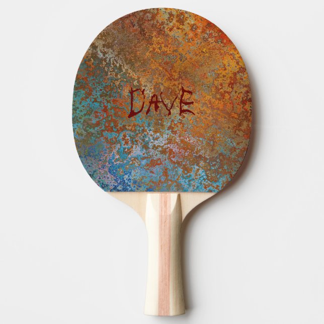 Rusty, Verdigris, Grunge Steampunk Personalisiert Tischtennis Schläger (Vorderseite)
