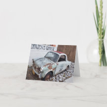 Rusty Vintage Auto Blankokarte