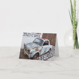 Rusty Vintage Auto Blankokarte Karte