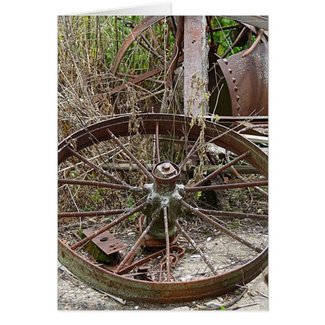 Rusty Wheels in einer Junk Pile (Vorne)
