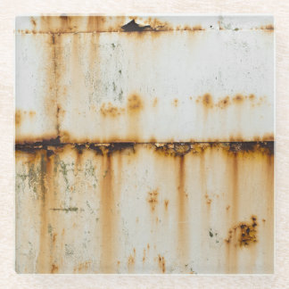 Rusty White Metal: Texturierte Oberfläche Glasuntersetzer
