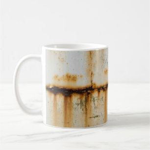 Rusty White Metal: Texturierte Oberfläche Kaffeetasse