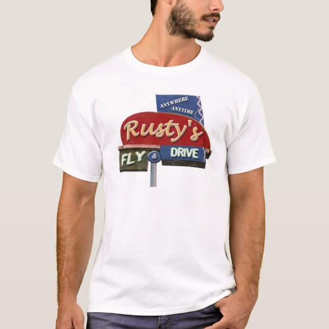 Rusty's Fly & Drive T-Shirt (Vorderseite)