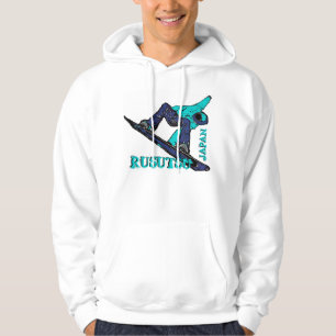 Rusutsu Japan aquamariner Hoodie der Snowboarder