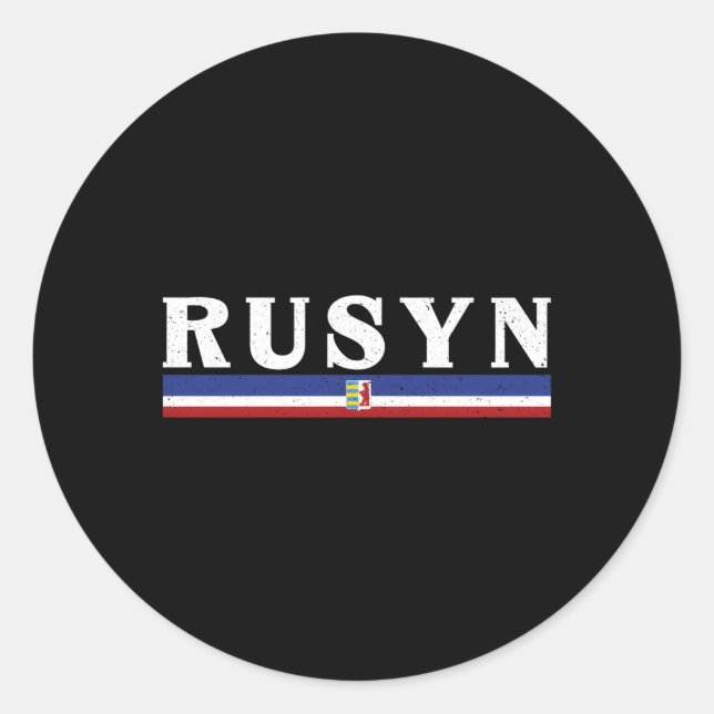 Rusyn Carpatho Slavic Ethnic Carpathian Diaspora R Runder Aufkleber (Vorderseite)