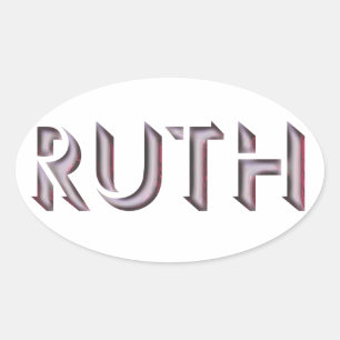 Ruth-Aufklebername Ovaler Aufkleber