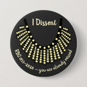 Ruth Bader Ginsberg I Dissent Button