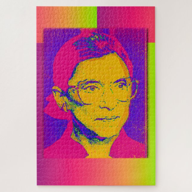 Ruth Bader Ginsburg 1983, Pop Art Portrait (Vertikal)
