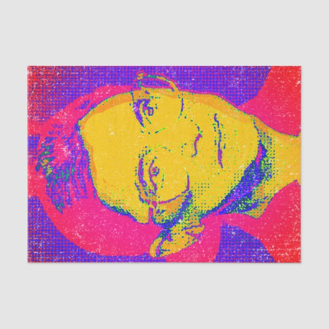 Ruth Bader Ginsburg 1983, Pop Art Portrait Seidenpapier (Vorderseite)