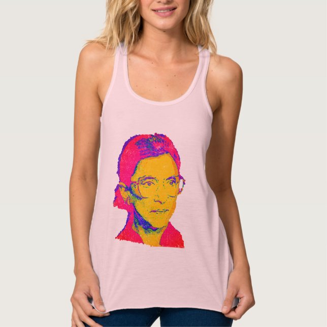 Ruth Bader Ginsburg 1983, Pop Art Portrait Tank Top (Vorderseite)