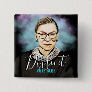 Ruth Bader Ginsburg - Abstimmung blau Button