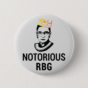 Ruth Bader Ginsburg, berüchtigte RBG Gold Crown Button