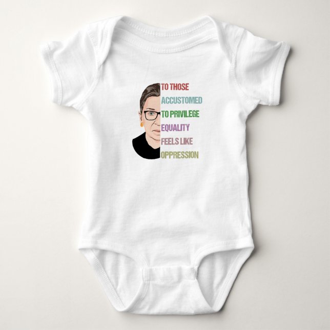 Ruth Bader Ginsburg, berühmtes RBG Poster Baby Strampler (Vorderseite)