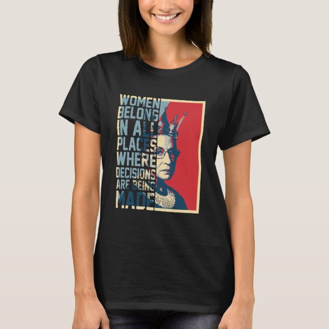Ruth Bader Ginsburg - Chemise T-Shirt célèbre RBG (Devant)