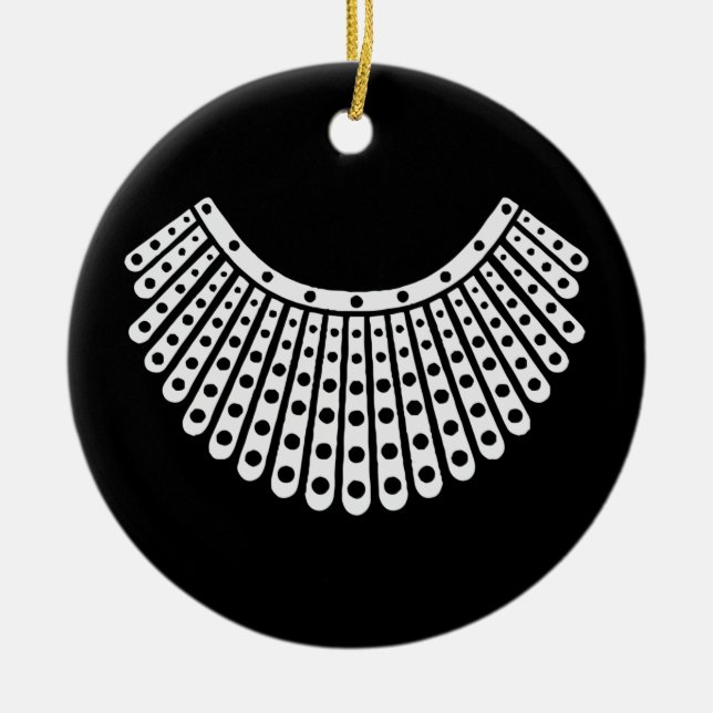 Ruth Bader Ginsburg, Dissent collar RBG Keramik Ornament (Vorne)