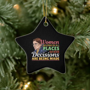 Ruth Bader Ginsburg Feministische Anwältin Richter Keramik Ornament