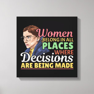 Ruth Bader Ginsburg Feministische Anwältin Richter Leinwanddruck