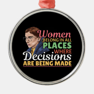 Ruth Bader Ginsburg Feministische Anwältin Richter Ornament Aus Metall