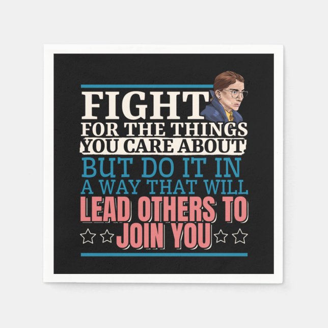 Ruth Bader Ginsburg führt andere an Serviette (Vorderseite)