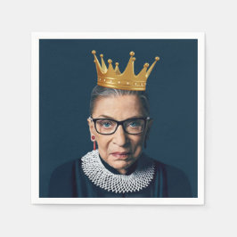 Ruth Bader Ginsburg Gold Crown Serviette