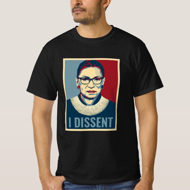 Ruth Bader Ginsburg I Dissent Pop-Art Man's T-Shirt (Vorderseite)