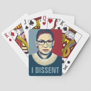 Ruth Bader Ginsburg I Dissent Pop Art Spielkarten