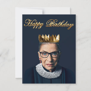 Ruth Bader Ginsburg mit goldener Krone