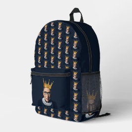 Ruth Bader Ginsburg mit Goldkrone Bedruckter Rucksack