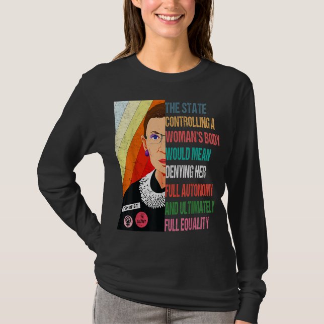 Ruth Bader Ginsburg My Body My Choice Pro Choice P T-Shirt (Vorderseite)