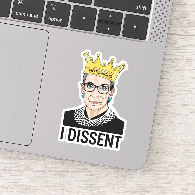 Ruth Bader Ginsburg, Notorious RBG, ich widersprec Aufkleber (Detail)