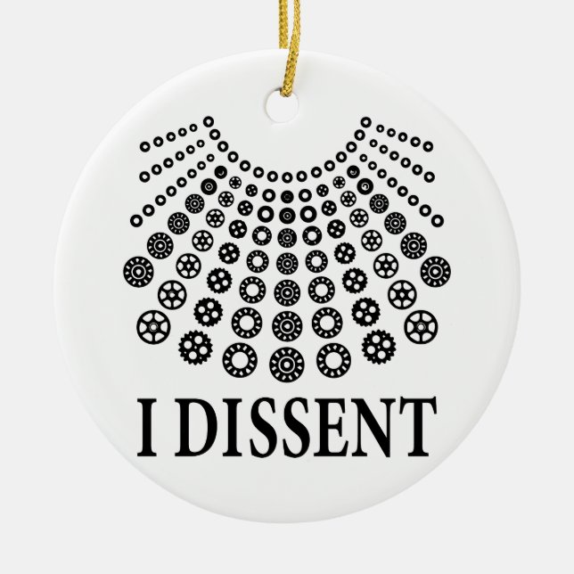 Ruth Bader Ginsburg, Notorious RBG, ich widersprec Keramik Ornament (Vorne)
