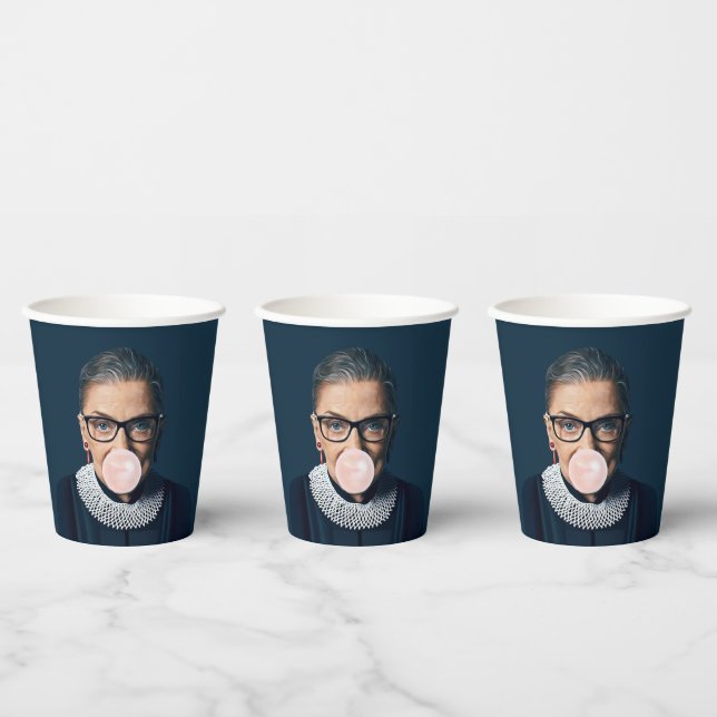 Ruth Bader Ginsburg Pink Bubble gum Pappbecher (Multi)